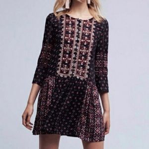 ANTHRO Beaded Drop Waist Dress